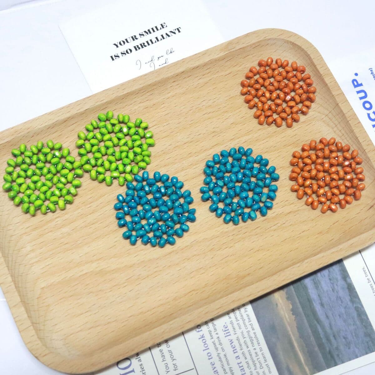 Ручная работа из бисера из дерева из бисера из плетения бисера из шаров diy ювелирные аксессуары Серьги аксессуары для волос