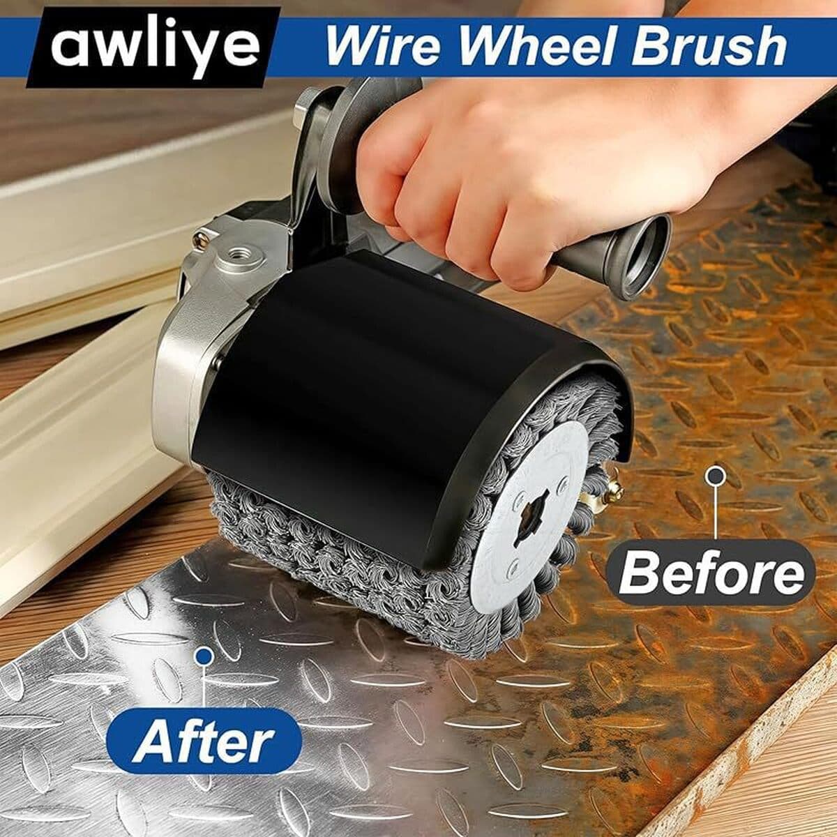 4,7 x 4inch спиральное проволочное колесо, колесо для рисования, для полировки текстуры поверхности металла, дерева и...