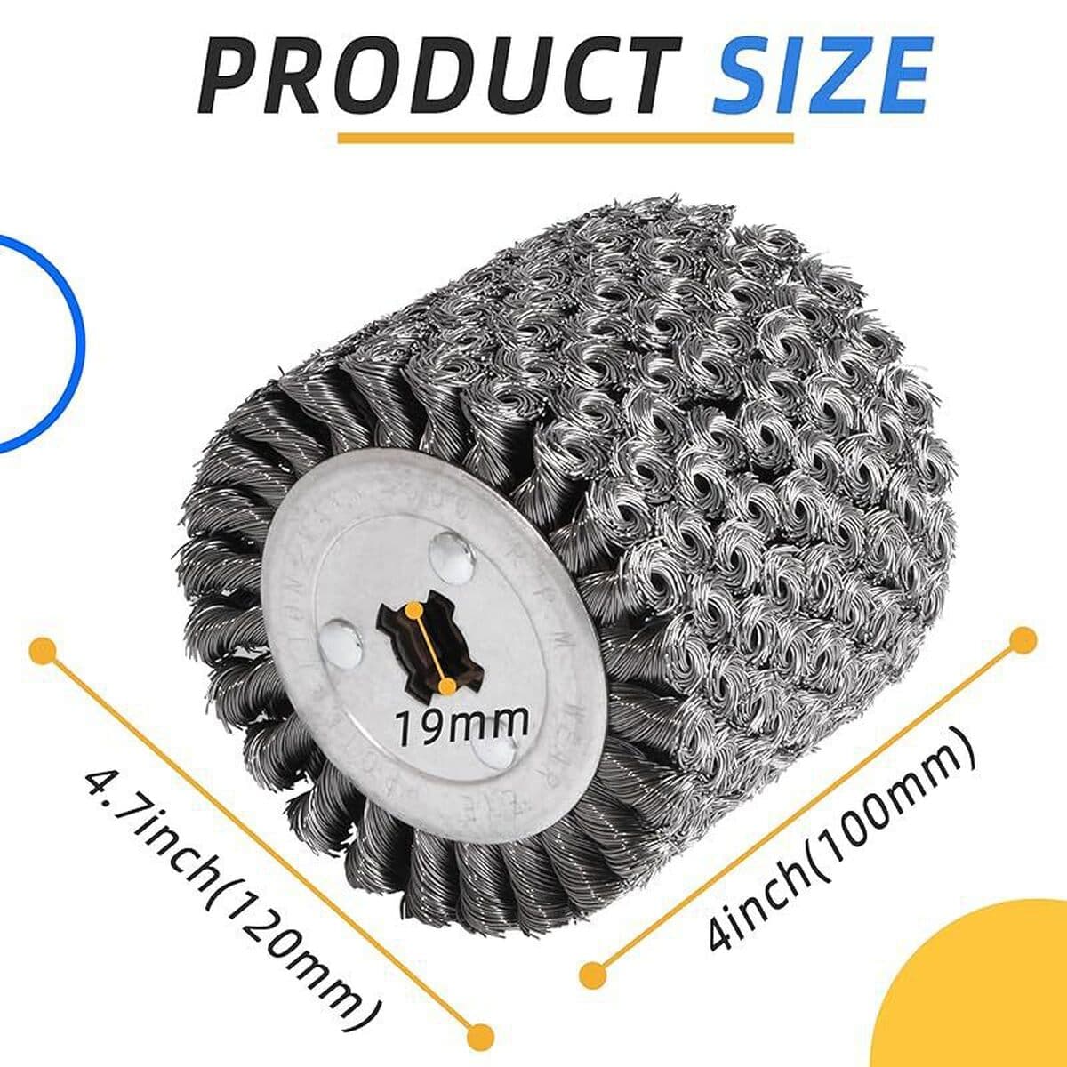 4,7 x 4inch спиральное проволочное колесо, колесо для рисования, для полировки текстуры поверхности металла, дерева и...