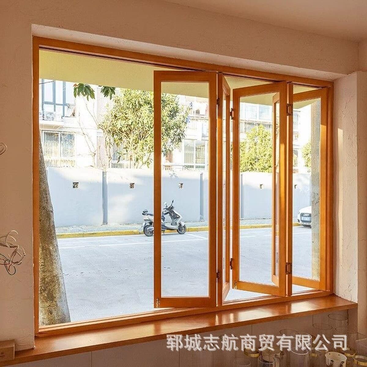 Окна из старого ольхового дерева для гостевых домов, оконные рамы из массива дерева для кухни, складные оконные рамы (левая...