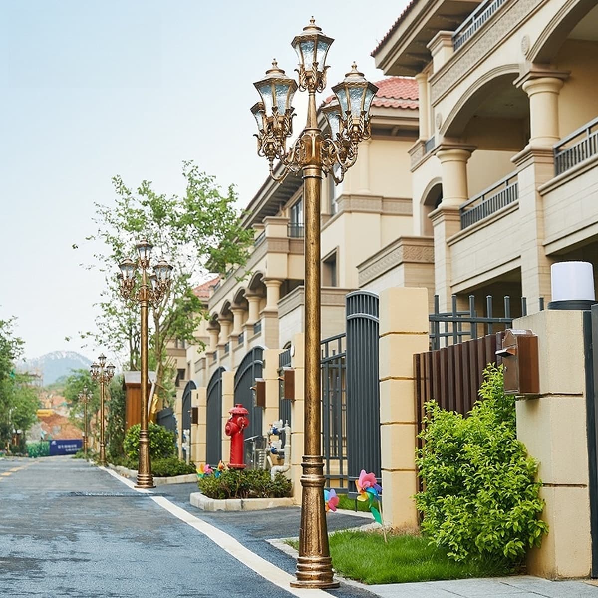 Открытый водонепроницаемый уличный фонарь садовая вилла в европейском стиле ландшафтный фонарь парк Плаза фонарь бытовой...