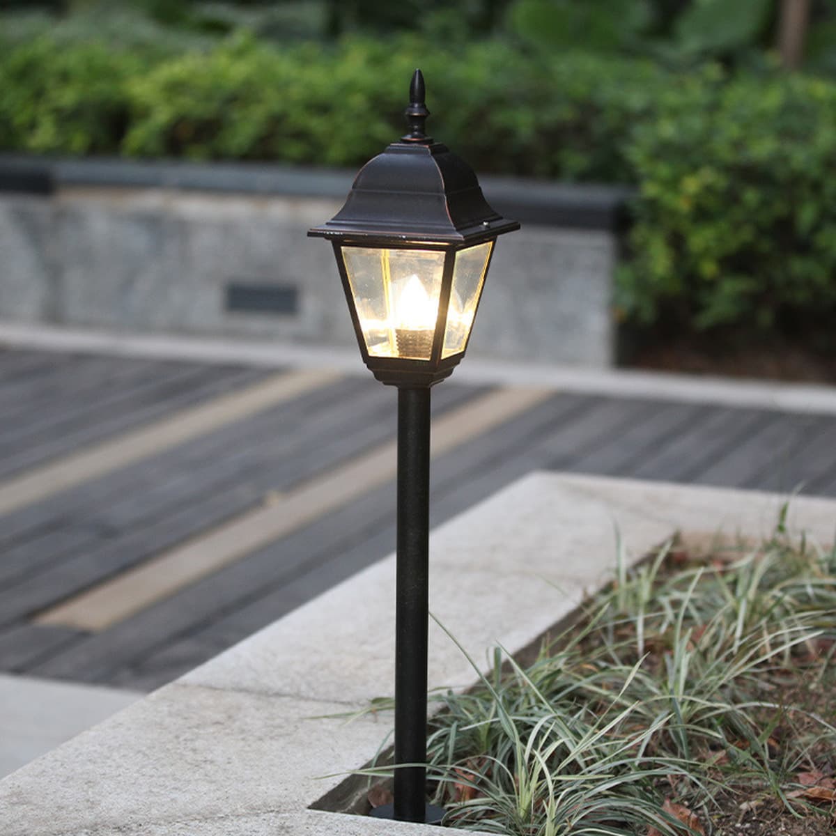 Открытый водонепроницаемый двор лампа дома вилла сад ландшафтный декор трава проходе лампа ржавчины алюминиевая фабрика спот