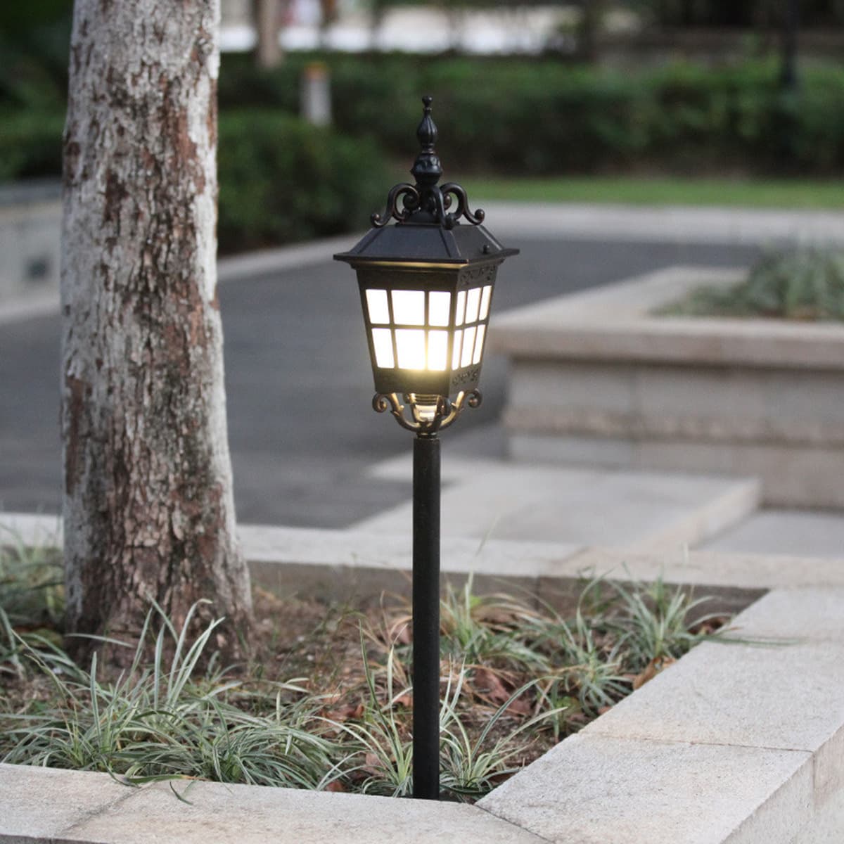 Открытый водонепроницаемый двор лампа дома вилла сад ландшафтный декор трава проходе лампа ржавчины алюминиевая фабрика спот