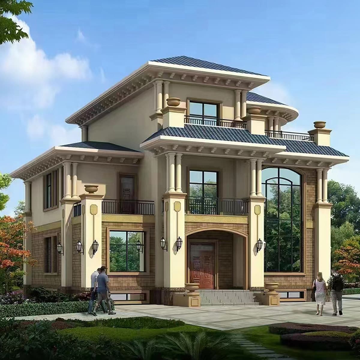 Тяжелая легкая стальная вилла интегрированная стальная конструкция дом интегрированный дом Сельский самостоятельно...