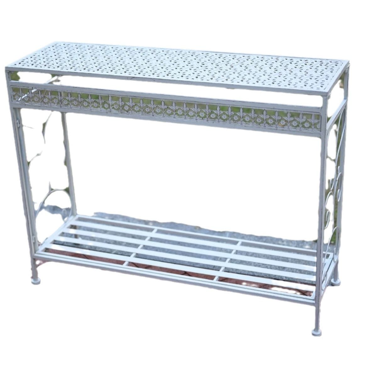 Современная простая длинная двухслойная квадратная стойка для цветов железная садовая вилла стеллаж для цветочных горшков во...