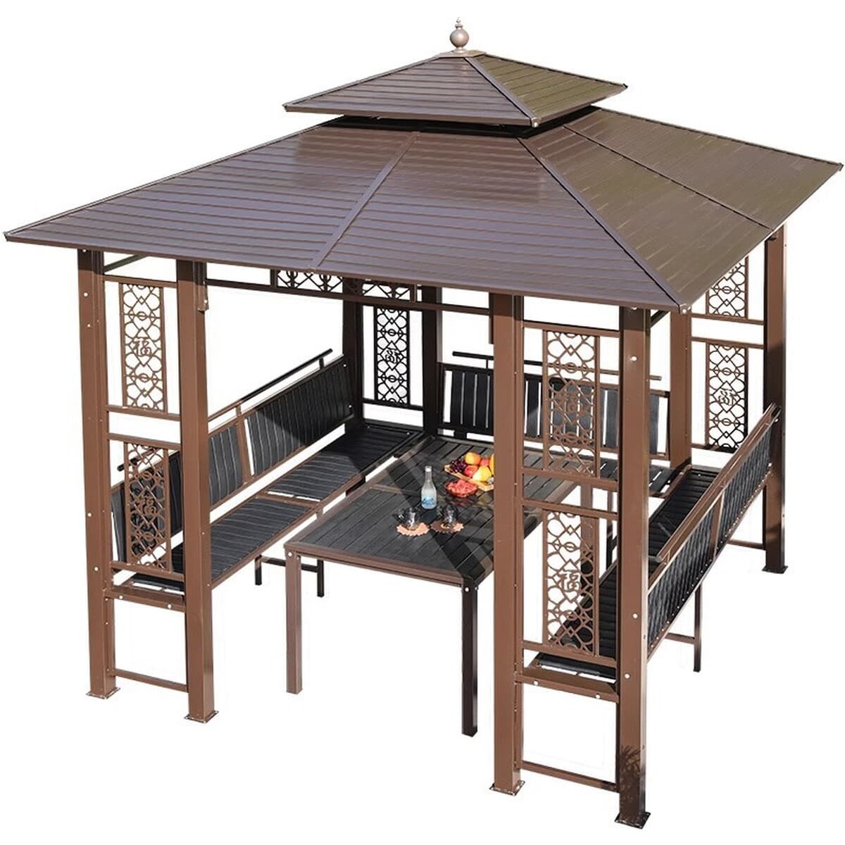 Уличный шатер-беседка для двора и сада, всепогодный, из оцинкованной стали, для отдыха на открытом воздухе и в помещении, в...