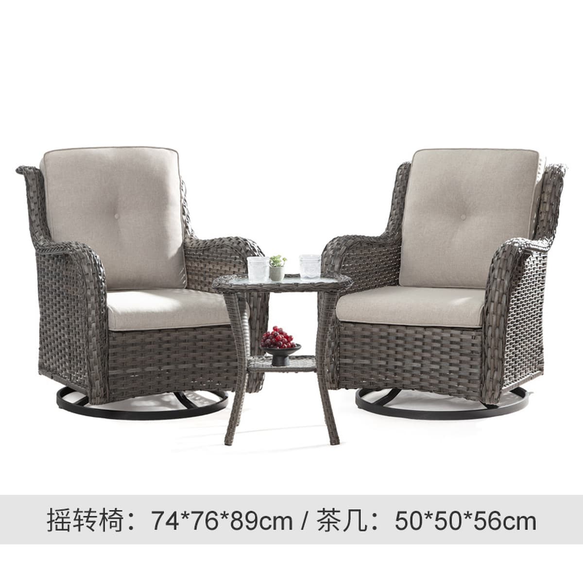 Уличный комплект мебели из ротанга: диван, стол и стулья, кресло-качалка, поворотный диван, комплект для отдыха на открытом...