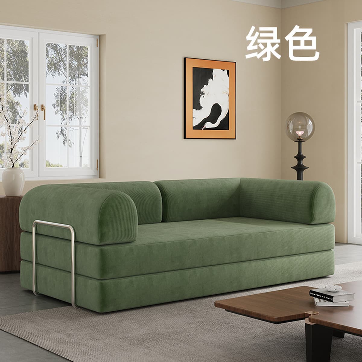 Вакуумный компрессионный диван в современном ретро стиле из вельветовой ткани для гостиной, маленькой квартиры, простой...