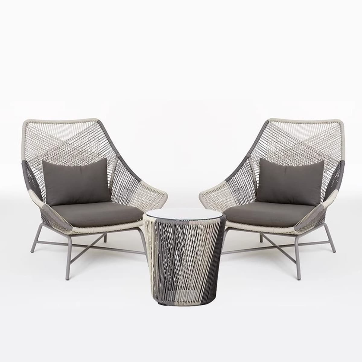 Открытый стол и стулья балкон ротанг стула сетка красный журнальный столик из трех частей