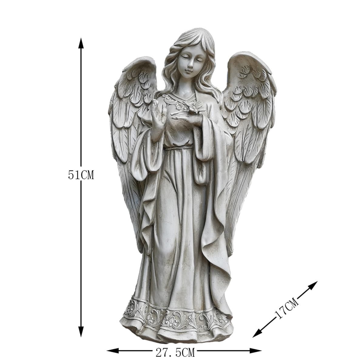 Европейский стиль украшения сада наружное украшение девушка Ангел скульптура смолы Ремесла Сад Вилла украшение двора