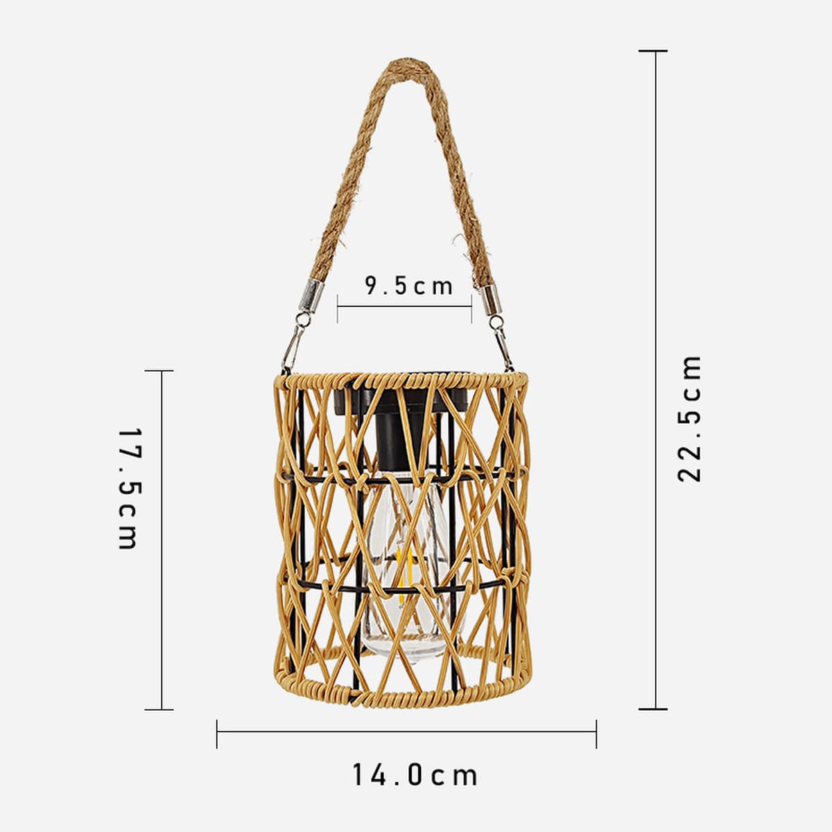 На открытом воздухе домашней свет сада железного фонарика проекции сада виллы пластиковой сплетенный лозами простой прочный...