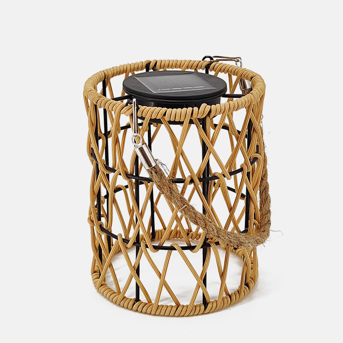 На открытом воздухе домашней свет сада железного фонарика проекции сада виллы пластиковой сплетенный лозами простой прочный...