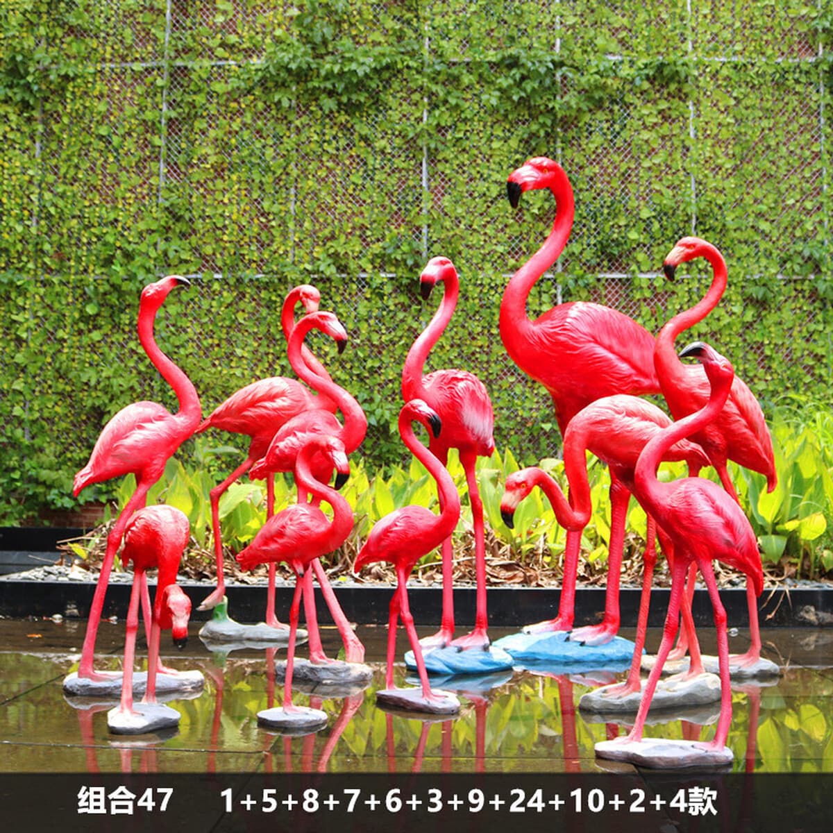 Открытый сад Вилла внутренний дворик бассейн FRP имитация скульптуры фламинго украшения свадебный реквизит украшения подарок