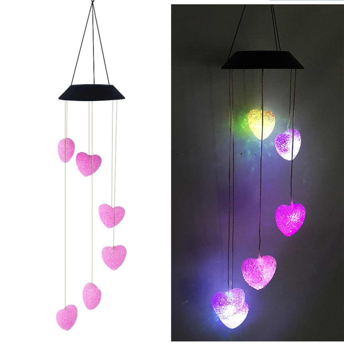 Открытый Солнечный ветер колокольчик свет вилла двор украшение сада Светодиодный Колибри бабочка пейзаж лампа подвесное...