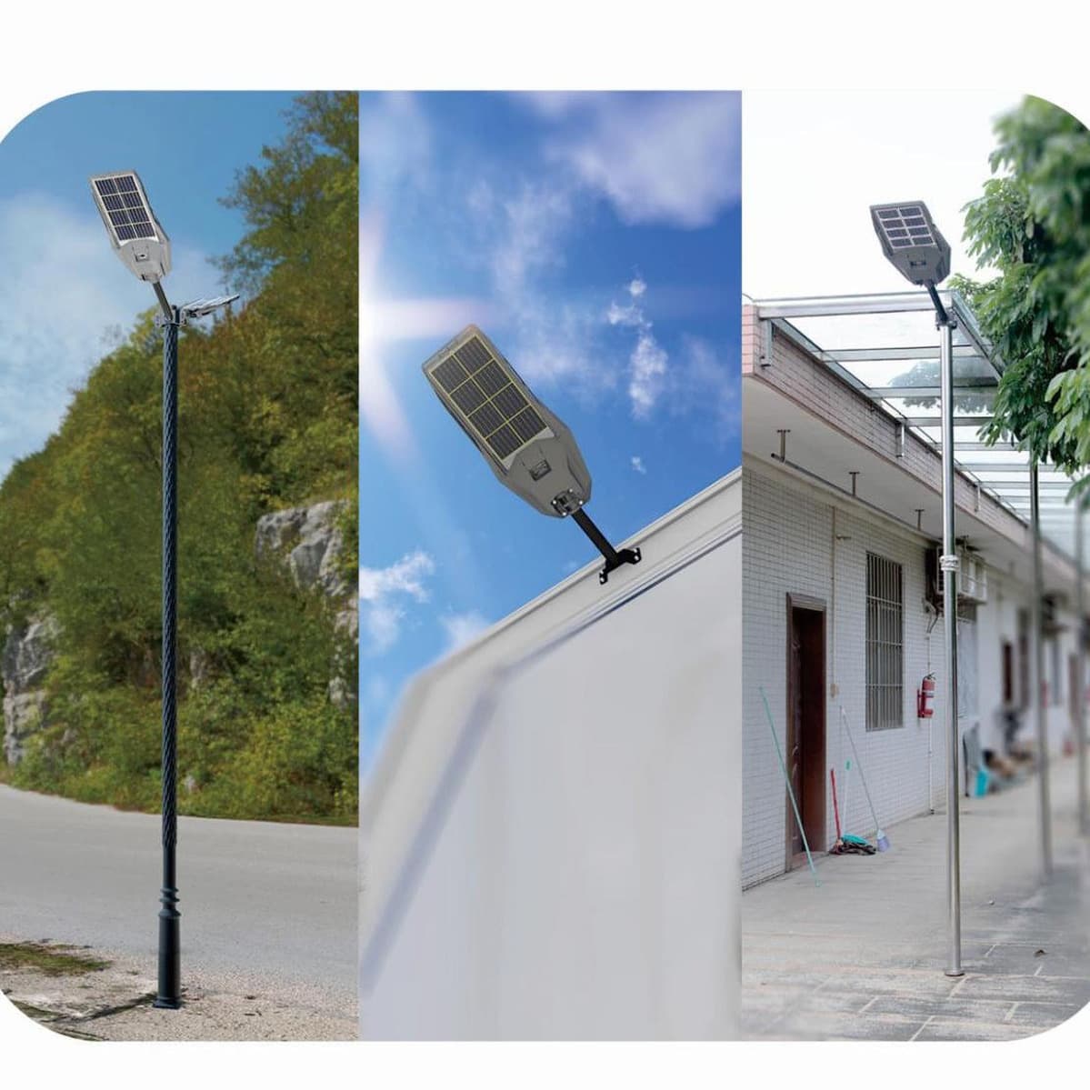 Новый двухсторонний зарядный солнечный уличный фонарь сверхяркий, высокая мощность, индукция тела ультратонкая солнечная...