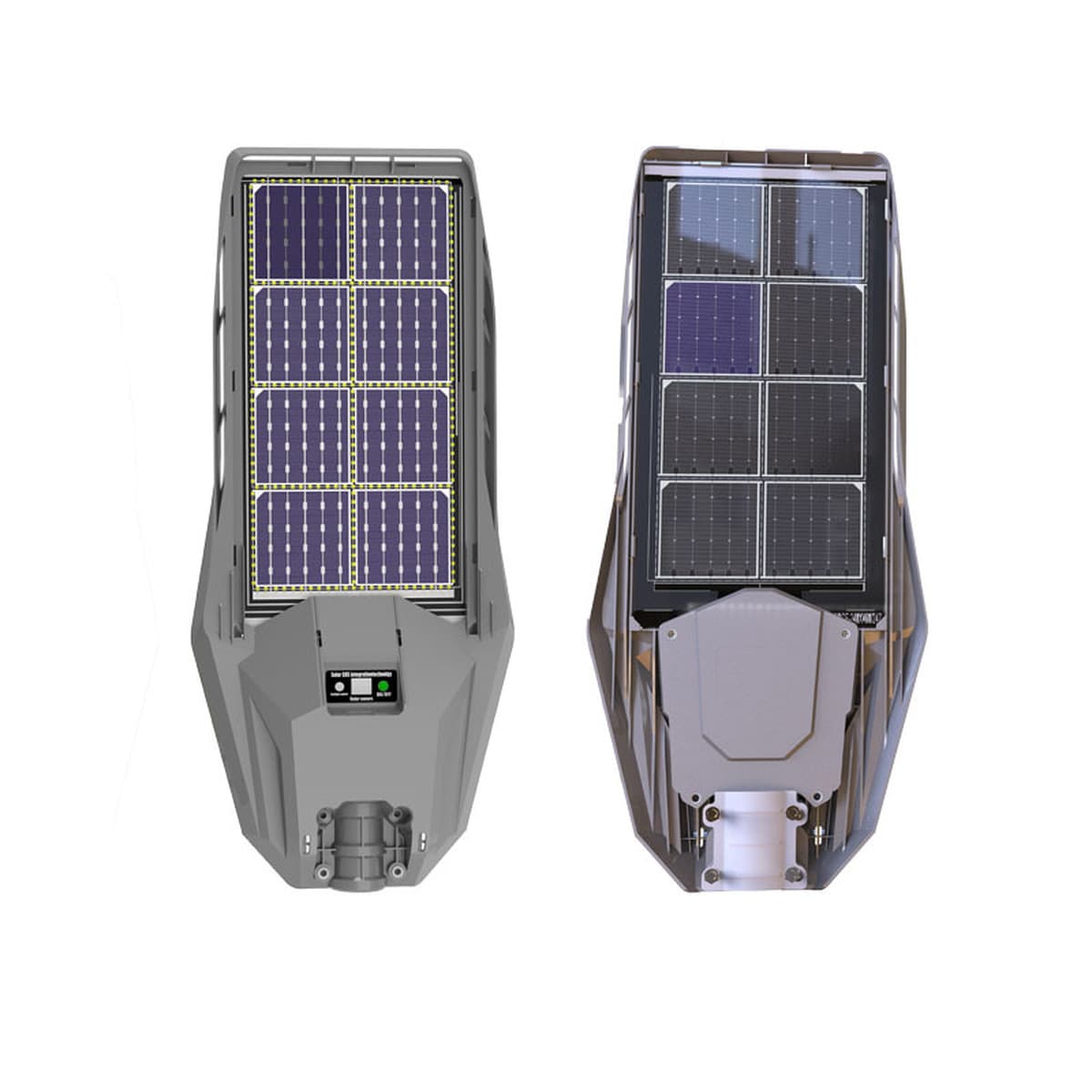 Новый двухсторонний зарядный солнечный уличный фонарь сверхяркий, высокая мощность, индукция тела ультратонкая солнечная...