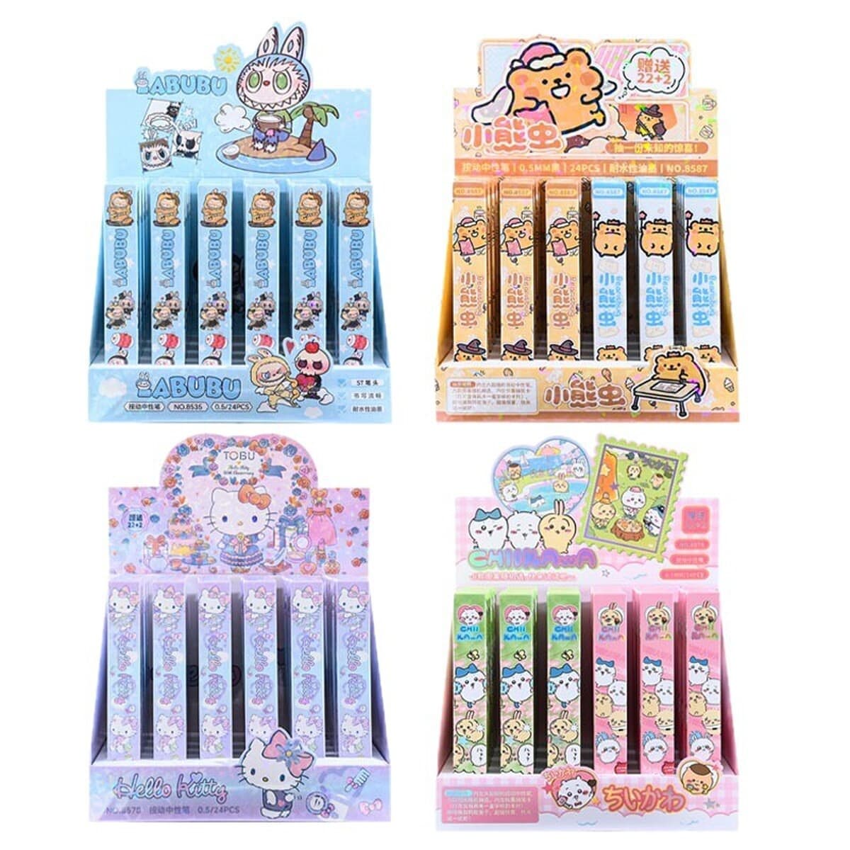 Новые милые аниме-ручки-сюрпризы в стиле мультфильмов с высоким эстетическим качеством, выдвижные гелевые ручки, призы для...