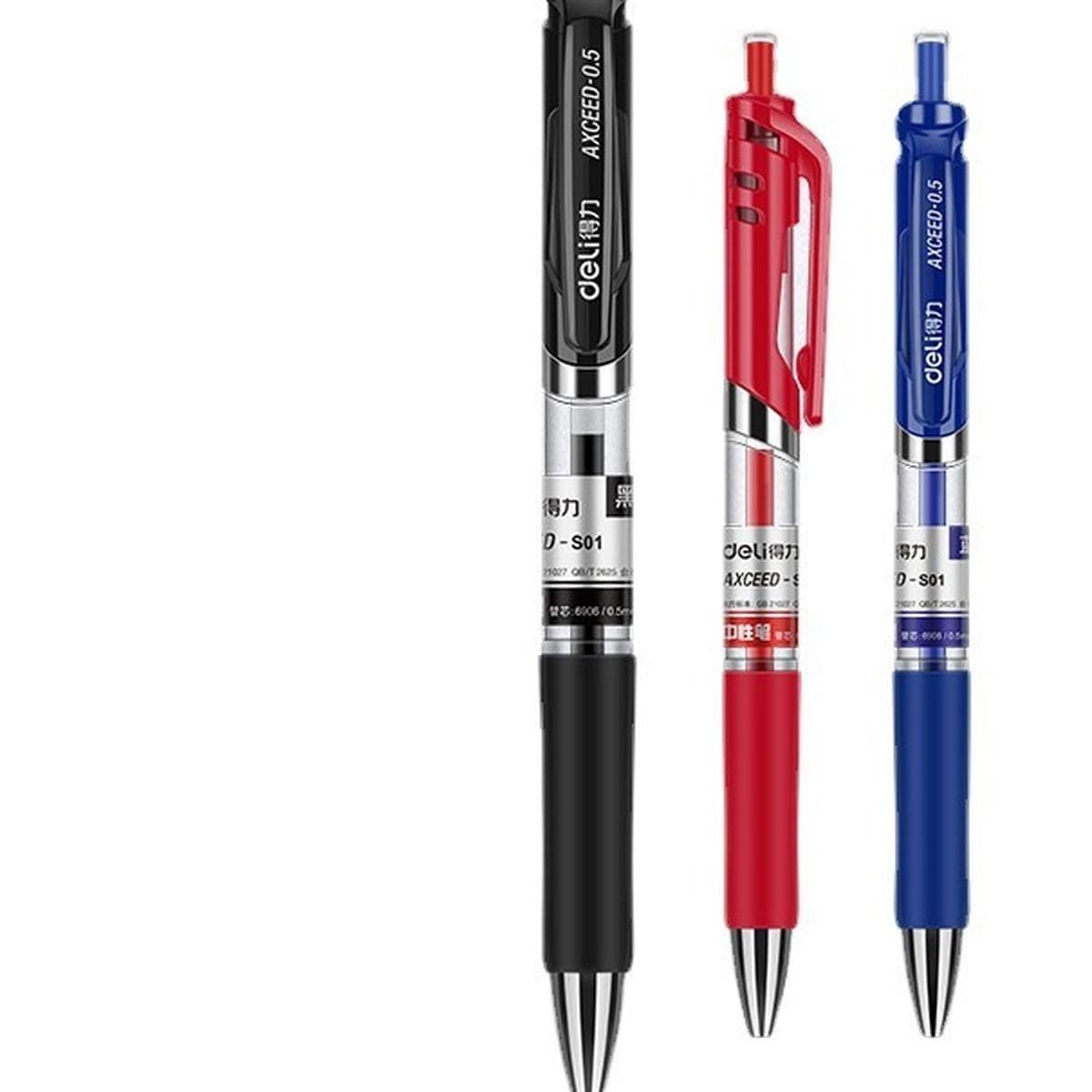 Deli канцелярский пресс гелевая ручка 0,5 мм Spring Head Office Студенческая пресс-подпись ручка черная красная синяя ручка