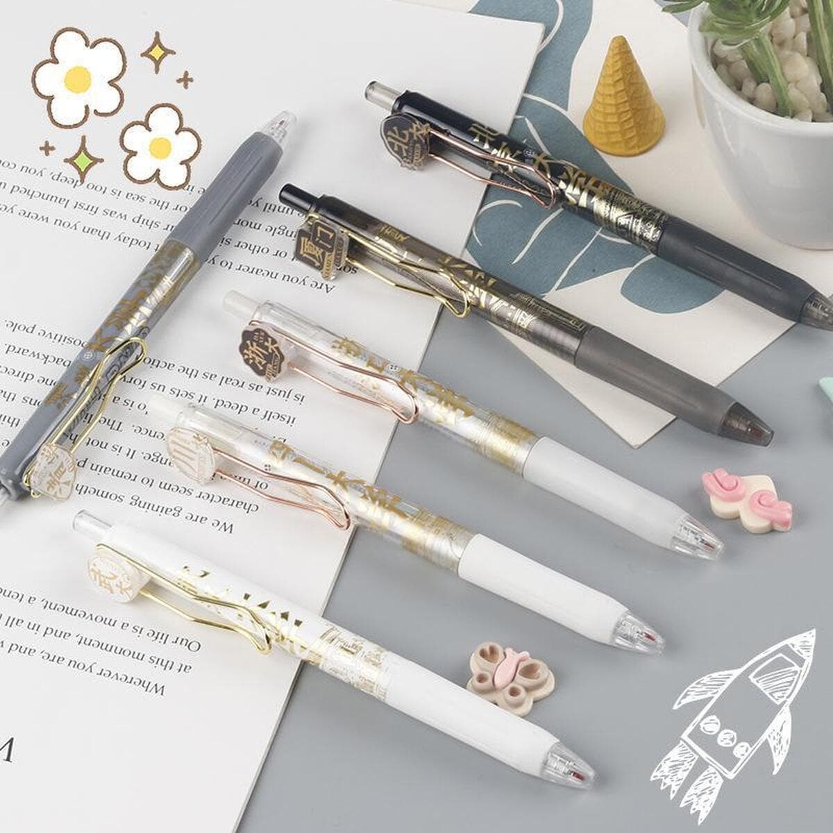 Университетская престижная школа нажимает на гениальную ручку с высоким значением