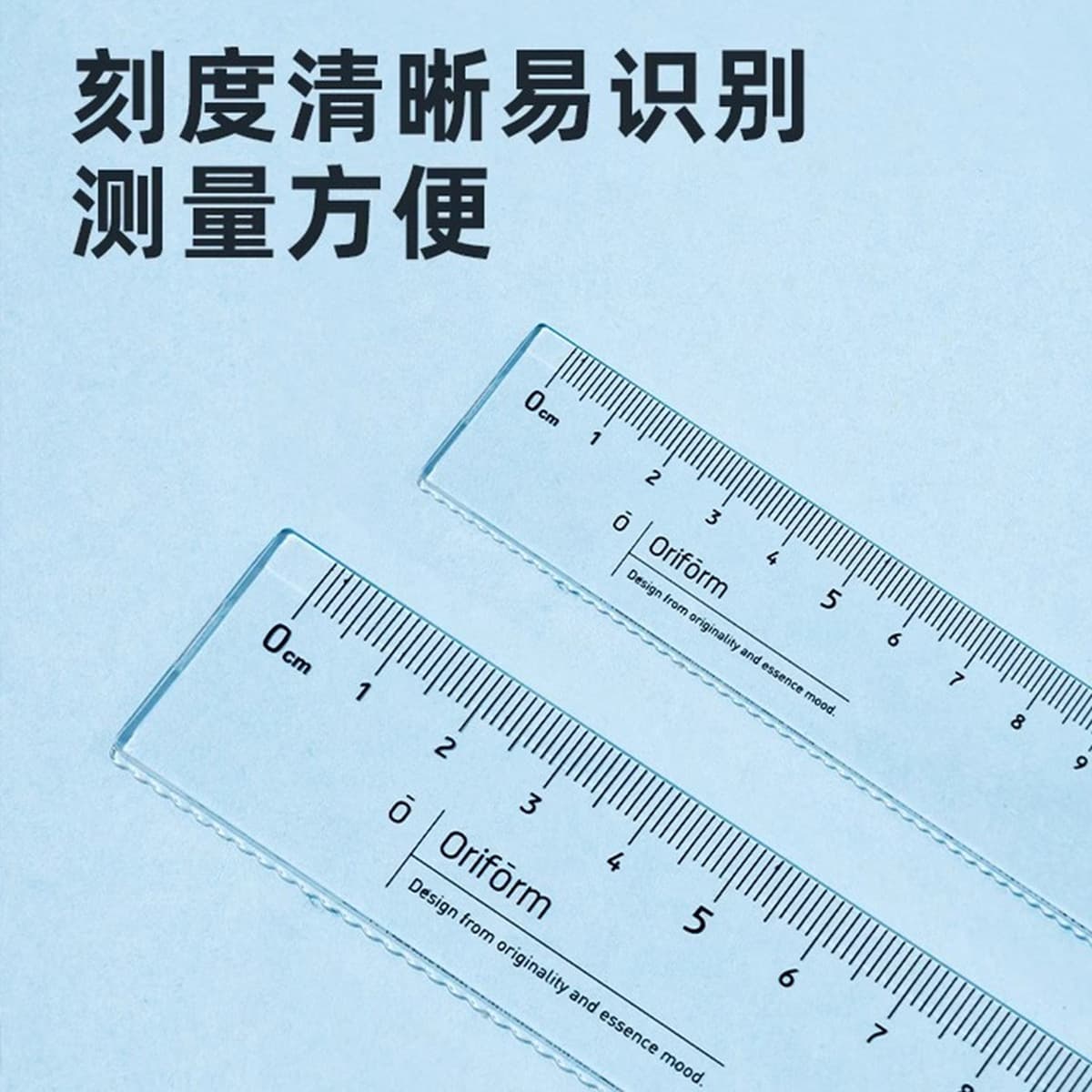 Прозрачная линейка Deli с волнистыми линиями, 15-сантиметовая линейка для учащихся начальной школы, пластиковая линейка для...