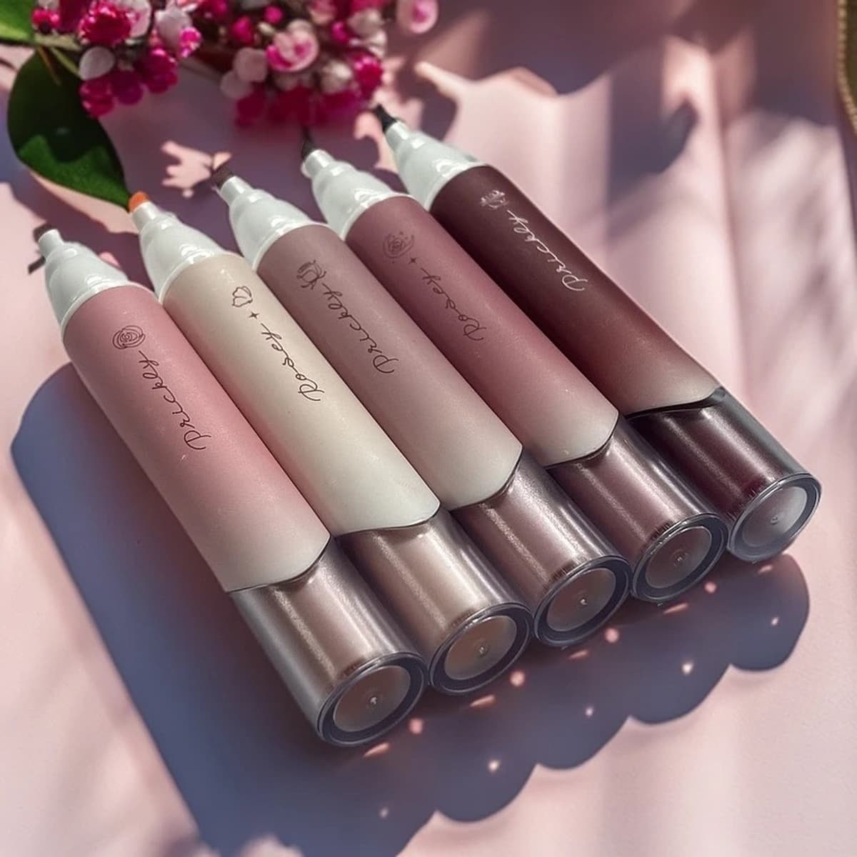 Креативный маркер для укладки блеска для губ с высокой эстетической ценностью, угловая акварельная ручка в стиле ins для...