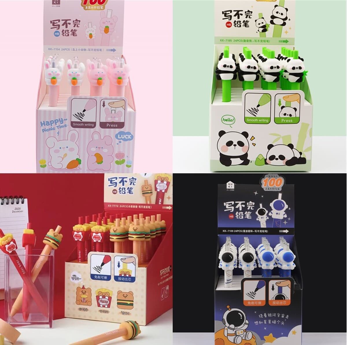 Милый мультяшный стиль Творческий неполный карандаш без резки черная технологическая ручка Студенческая премия эскиз...