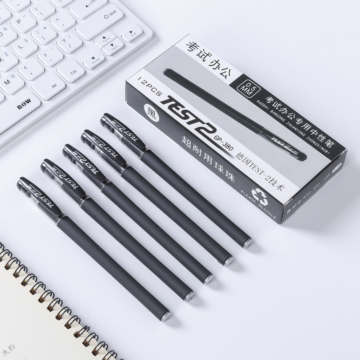 Гелевая ручка для экзаменов GP380, матовая карбоновая ручка 0,5, ручка для деловой подписи, студенческие канцелярские...